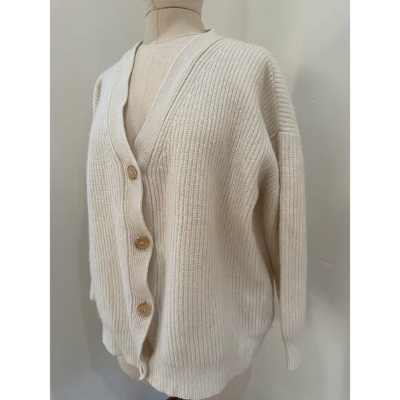 Jenni Kayne 100% Cashmere Cocoon Cardigan XS Oatmeal Knit Sweater  $445 - Picture 8 of 13